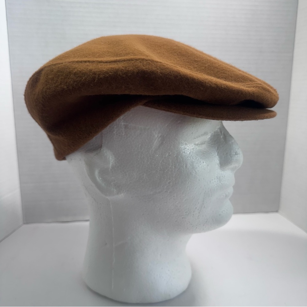 Vintage Stetson Brown Wool/Felt Newsboy/Cabbie Cap Hat, Made In USA Size X Large